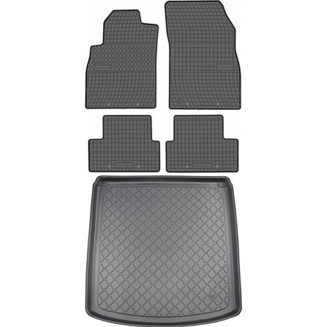 Opel Astra IV J Hatchback de 09.2012 a 08.2018 SET - Alfombrillas de goma para coche + alfombrilla para maletero