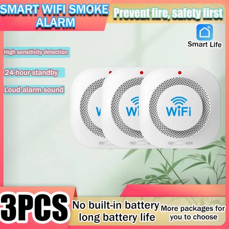 Détecteur de fumée intelligent Wi-Fi - Système de sécurité incendie (1/5)