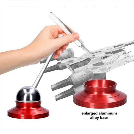 Stabilisateur Portatif - Rotule Acier Inoxydable - Amortissement Réglable - 360° Pivotant - Pour Assemblage Modèles Peinture Miniature Sculpture - 1 Pièce (1/5)