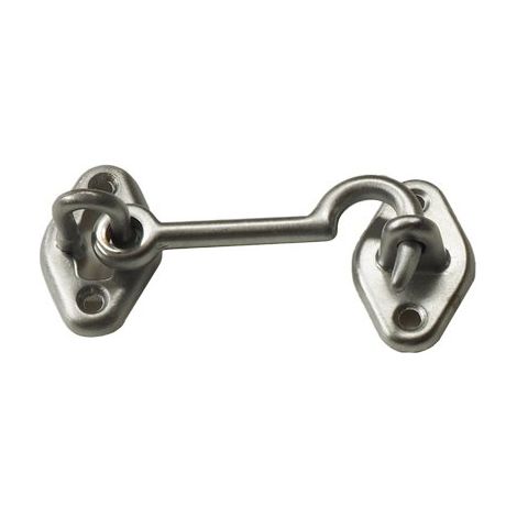 FERMAPERSIANE A GANCIO - OTTONE CROMO SATINATO + PIASTRINA MM  60- 10 pezzi