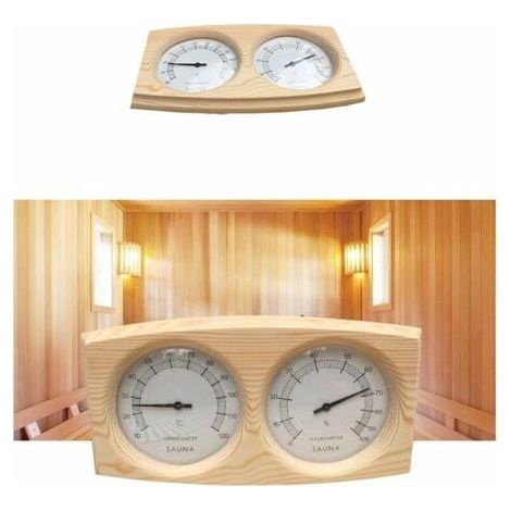 Sauna Thermohygromètre Hygromètre Thermomètre En Bois Accessoires De Sauna Table Unique Thermomètre D'humidité Sauna,de dyk.Trywise-ARCAN (1/4)