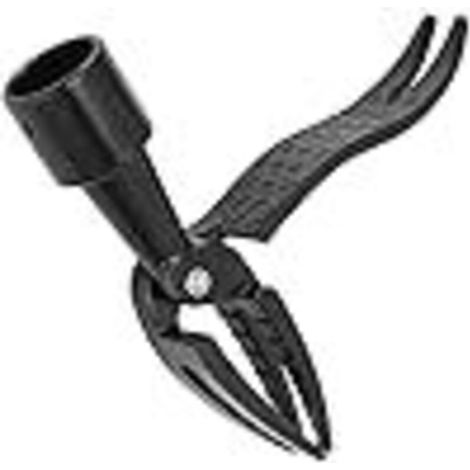 Désherbeur vertical portable, outil de désherbage à 4 dents pour jardin, pelouse, terrasse, jardin, 13 x 14,5 cm (noir)