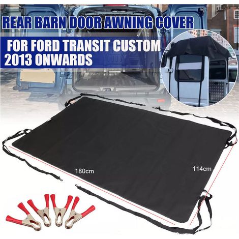 Auvent imperméable en toile Oxford pour porte arrière de camping-car – Pare-soleil avec sangles coupe-vent – Installation facile et protection UV (1/5)
