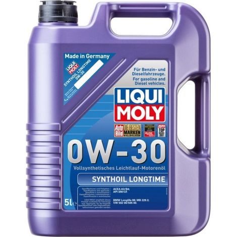 Aceite LIQUI MOLY 0W30 5L SYNTHOIL LONGTIME SM/CF / A3/B4 / 229.3 / 505.00