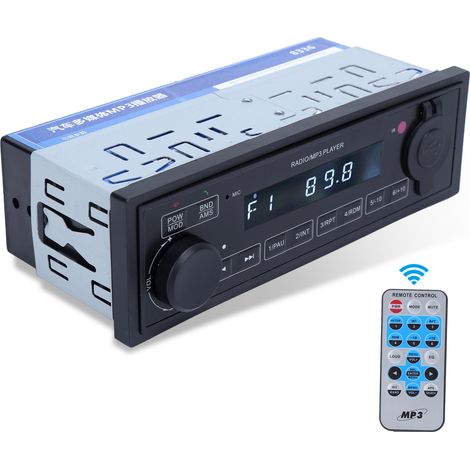 Autoradio MP3 Bluetooth USB Chargeur avec Télécommande pour Bateaux Camping-cars (1/5)