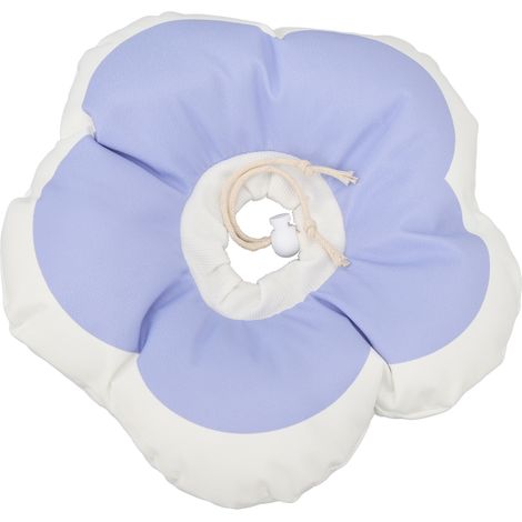 Collier pour chat avec anneau de protection floral, souple et ajustable, pour favoriser la cicatrisation, violet, taille M. (1/5)