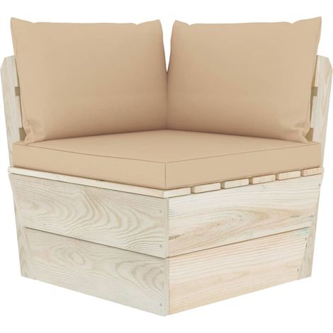Maison Exclusive - Garten-Paletten-Ecksofa mit Kissen Imprägniert (1/5)