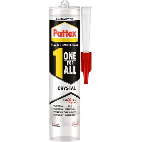 colle transparente pour verre et miroir, mastic incolore, colle de montage forte pour différents matériaux, cartouche 1x290g (1/2)