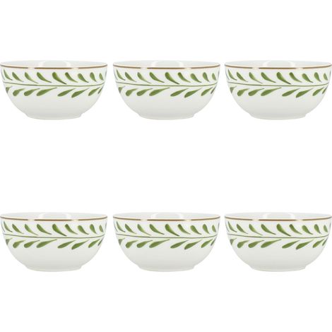 Lot de 6 bols 45cl en porcelaine, LEMON