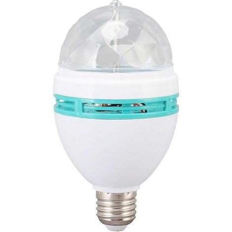 Ampoule rotative RGB à changement de couleur automatique E26, 25 à 26 couleurs, matériau ABS/PC, tension 85-260V, pour fêtes bars mariages et occasions diverses, sûre et stable (1/5)