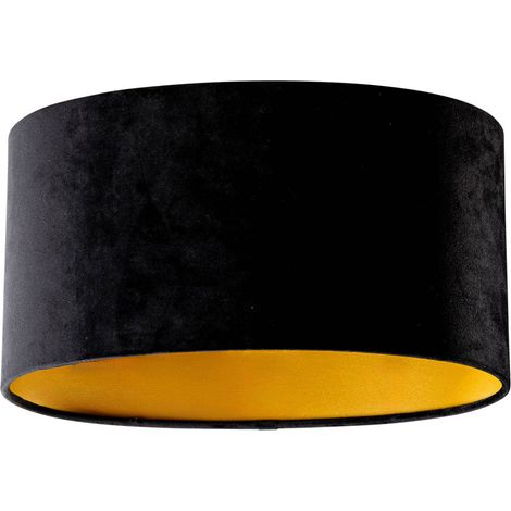 Samtlampenschirm schwarz oval 35/23/18