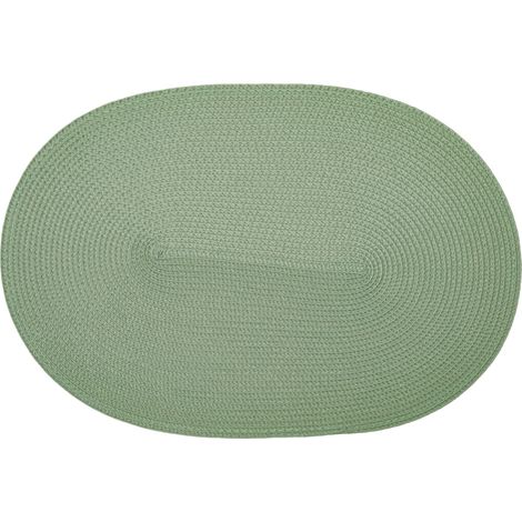 set de table sans PVC Vert Sauge - lavable - plastique dessous assiette - 30 cm x 45 cm ovale F2306602