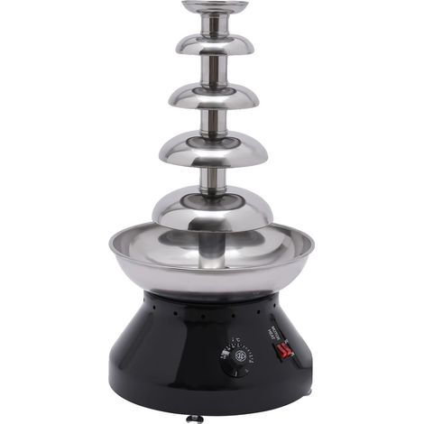 Fuente de chocolate, control de temperatura ajustable, gran capacidad de 3 kg, color negro. (1/2)