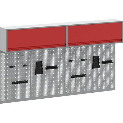 Maison Exclusive - Set di armadi per attrezzi con lo scaffale 6 pcs Rosso
