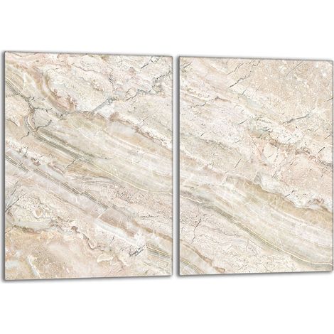 Protezione per piano cottura in vetro 2x40x52 Marmo (1/5)