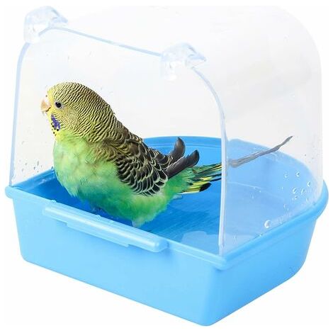 Bain d'oiseaux suspendu, accessoires pour cage avec crochets, idéal pour les petits oiseaux (1/4)