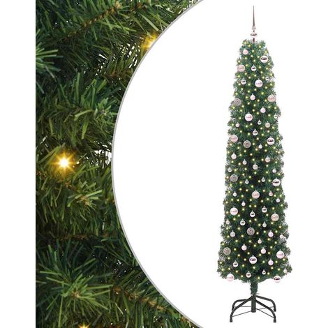 Árbol de Navidad artificial Verde 240 cm PVC, Acero y Plástico vidaXL