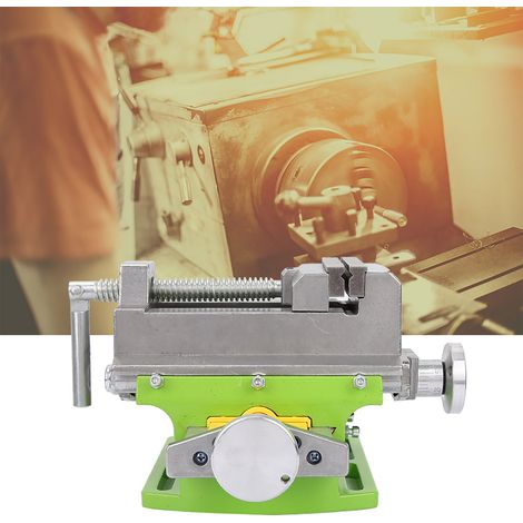 3"-Kreuzschlitten-Bohrschraubstock mit flachen Backen und XY-2-Wege-Spannung für Werkbank (1/5)