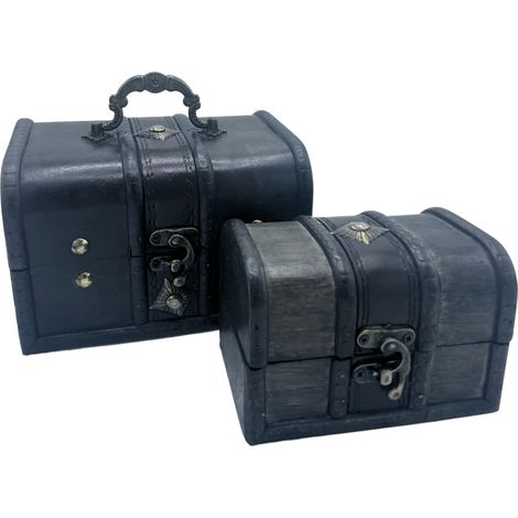 Coffre au Trésor - Lot de 2 - Gris- Vendu par 1