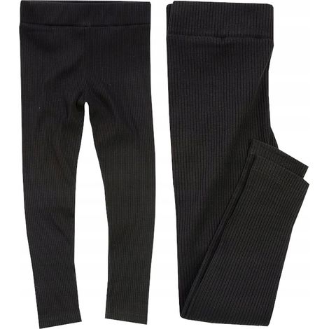 Mädchen-Leggings, Beine, Hosen, Schwarz 110 H005L