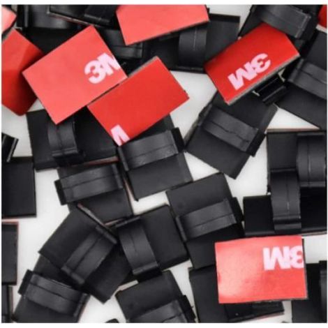 Clips de câble - 50 Pcs - Adhésif acrylique - Résistant à l'usure - Multi-usage (1/4)