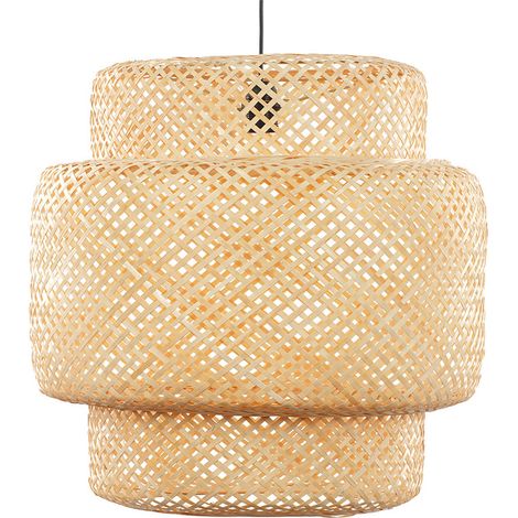 Abat jour en Suspension bambou naturel foncé (1/4)