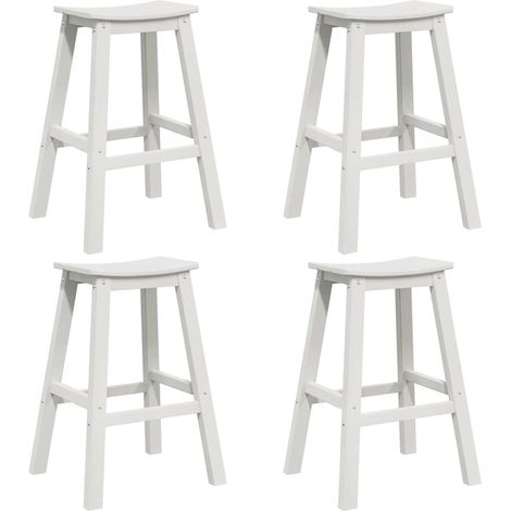 Maison Exclusive - Garten Bar Set 4 pcs Weiß HDPE