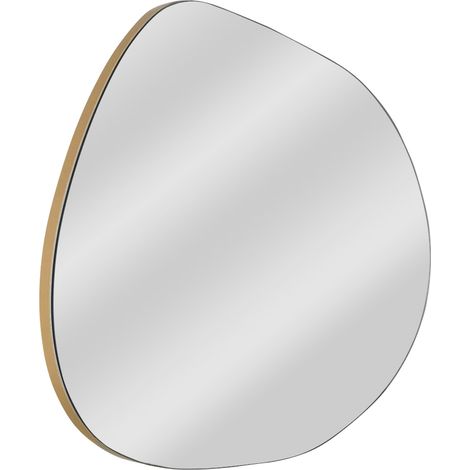 Espejo Dorno, Forma Ovalada, Tipo de Pared, Color Estructura Transparente, 55x75h cm dorado