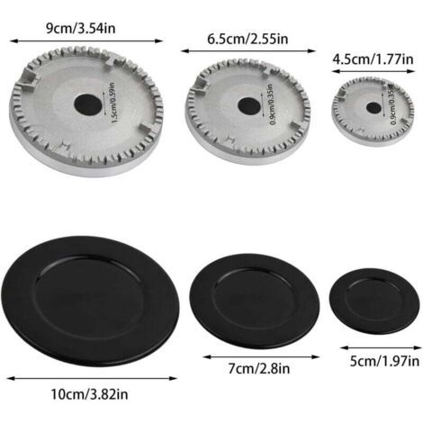 NALOOKAMIC 4 pcs Chapeaux de Brûleurs, Brûleur Cuisinière à Gaz, Chapeau de Couronne de BrûLeur à Gaz, pour Plaques de Cuisson Ariston, Indesit, Samet, Nardi (1/3)