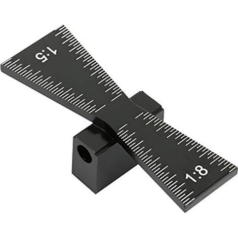 Gabarit de Marquage à Queue d'Aronde en Alliage d'Aluminium, échelle 1:5/1:8, pour Travail du Bois (1/5)