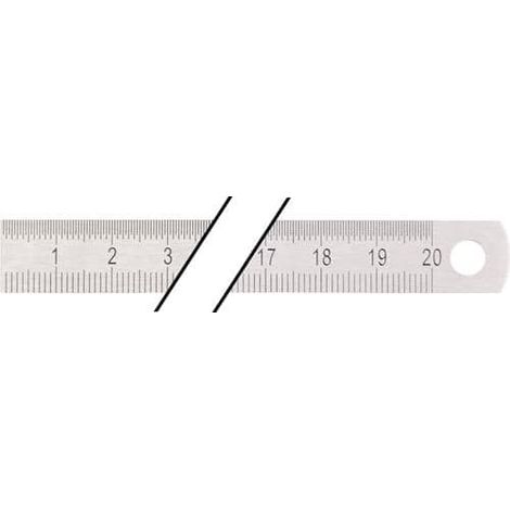 TECWERK Stahlmaßstab L.200mm rostfr.STA biegsam Teilung B=mm/1/2mm TECWERK (1/2)