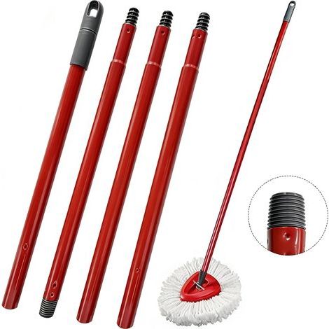 Manche de Rechange Compatible avec Vileda Turbo Spin Mop.72/105/138cm EasyWring Manche de Balai Ajustable en Quatre Sections Accessoire. pour Nettoyage des Sols (1/5)