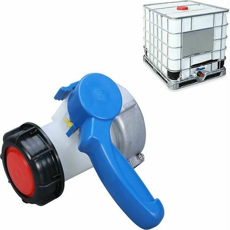Adaptateur Universel IBC 75mm Vanne Papillon Adaptateur De Réservoir Raccord De Réservoir Bouchon De Réservoir IBC Robinet à Tournant Sphérique Adaptateur pour Cuve IBC 1000 litres (1/4)
