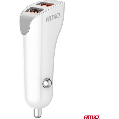 Chargeur de voiture 2 ports USB-A 2,1 A AMIO-03874 (1/4)