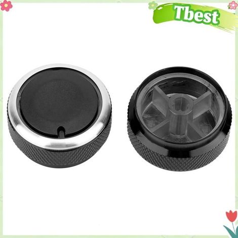 Bouton de commutateur de climatisation de voiture 3 pièces, remplacement en alliage d'aluminium ABS, avec installation facile, pour (1/4)