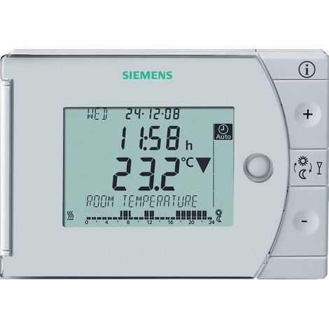 Siemens – Régulateur digital hebdomadaire à piles pour thermostat de chaudière – Alimentation 2x1.5V AAA – Consigne 5 à 35°C – REV34XA (1/4)