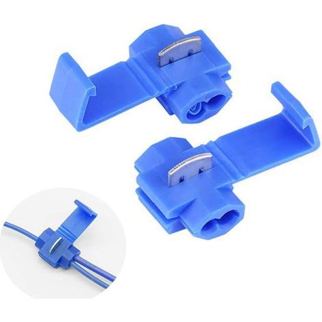 60 Pièces Quick Connecteurs, Verrouillage Connecteurs, Connecteur Dérivation Rapide (Bleu) (1/4)