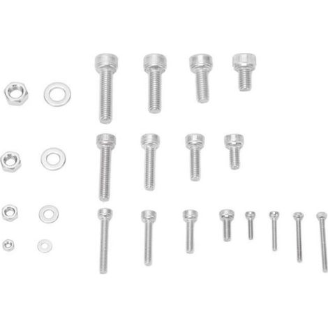 Assortiment de rondelles d'écrous à vis - - 1220 pièces - tête ronde - acier inoxydable (1/4)