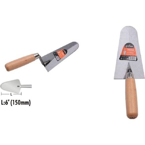 Kaela - Spatola Cazzuola Semicerchio Acciaio 150 Mm 6" Manico In Legno Ferramenta 90480 - (1/2)
