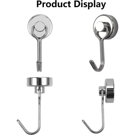 4-teiliges Magnethaken-Set – Magnethaken für den Kühlschrank, superstark – robust