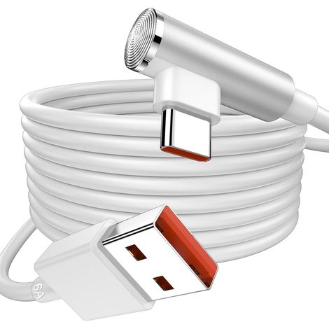 Câble USB C 3 m 6A 120W Coudé 90 Degrés pour Xiaomi 17 15T 14T 13 12 11 Pro (1/5)