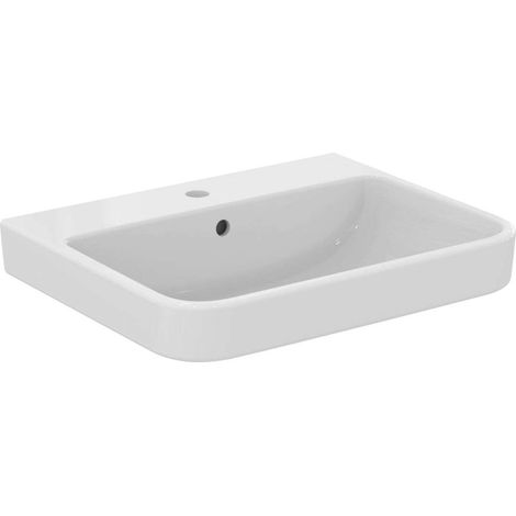 Ideal Standard i.Life B - Lavabo 6x5 cm, con troppopieno e foro per miscelatore, bianco T460701 (1/5)