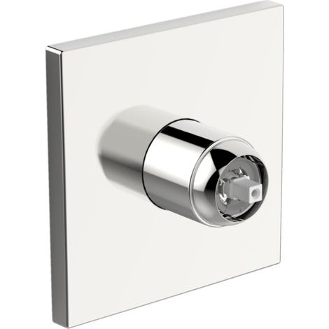 HANSA Set de finition pour mitigeur de douche HANSAVAROX PRO 4055 Rosette carrée Chrome, 40559173 (1/3)