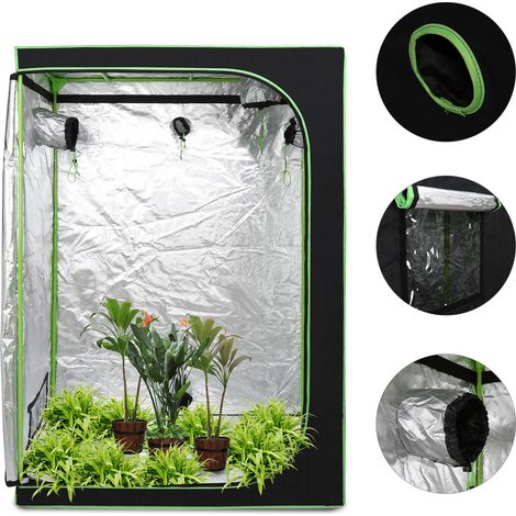 Jiubiaz Growbox 120x60x180cm Pflanzzelt Indoor 600D Oxford, 99,9% lichtdicht, 95% reflektierend (1/5)