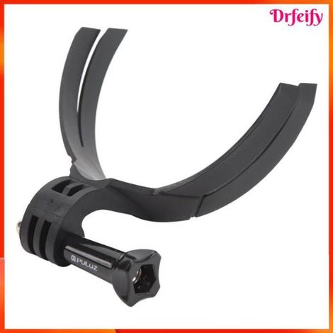 1 x Support de menton pour casque, montage caméra action, matériau PA ABS, antidérapant, stable, pour casque intégral moto (1/4)
