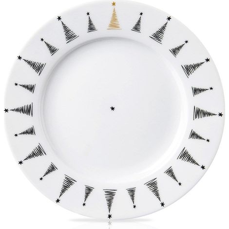 Plato de postre de porcelana arbol de navidad 20 cm