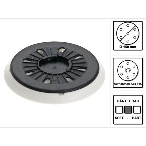Festool Plato de lija ST-STF D150/17MJ-FX-W-HT 150 mm FastFix dureza media ( 496147 ) (1/7)