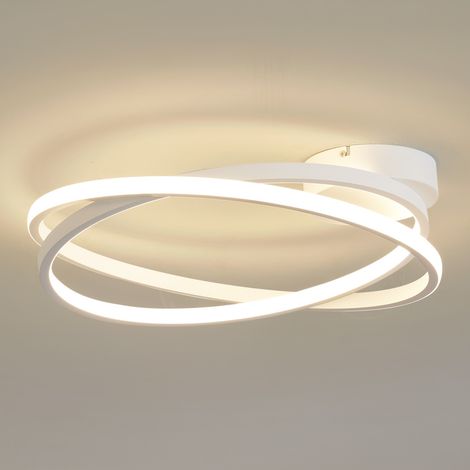 Weiße LED-Deckenleuchte mit zwei Kreisen dimmbar 50 cm - Unity (1/5)