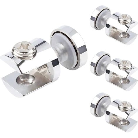 Pièces Supports D'étagère en Verre, Pinces à Verre, Supports de Serrage Cylindrique pour Verre, Support de Verre Réglable pour Verre de 5-10mm (1/5)