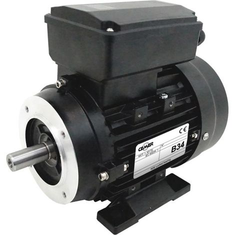 Moteur électrique Monophasé 220v 0,37 Kw 1500 Tr/min Condensateur Permanent - My7124b34 Bride B34 - Bobinage Cuivre (1/5)